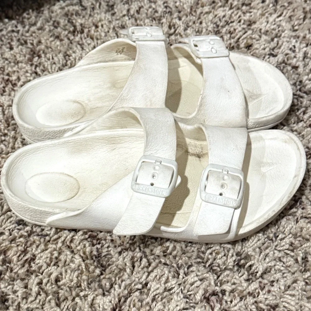 Birkenstock Kids Arizona EVA White Waterproof Sandals Size 32 EU 1-1.5 US Kids